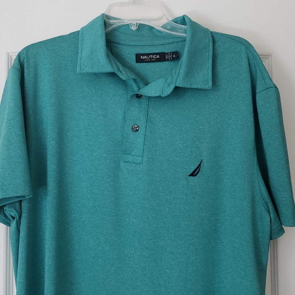 Nautica classic fit performance polo XL green